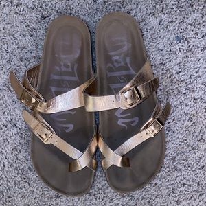 Rose gold sandals